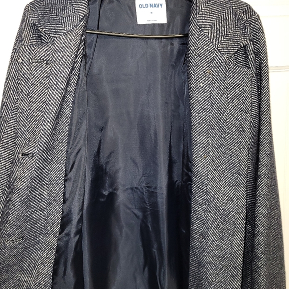 Old Navy Lightweight Button Up Pea Coat- Size Med in Blue - Picture 3 of 5